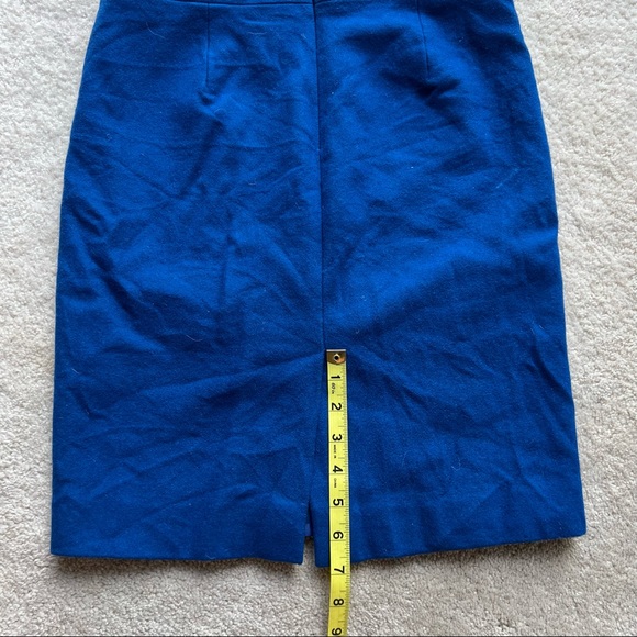 J. Crew Royal Blue Felt Pencil Skirt - Picture 10 of 11